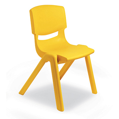 Sedia per scuole materne in pp seduta cm.30 col giallo