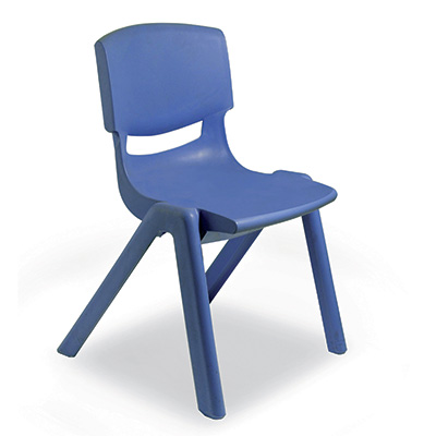 Sedia per scuole materne in pp seduta cm.30 col blu